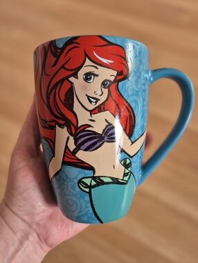 1988 Ariel - Disney - Blue Ceramic Mug with Castle Logo